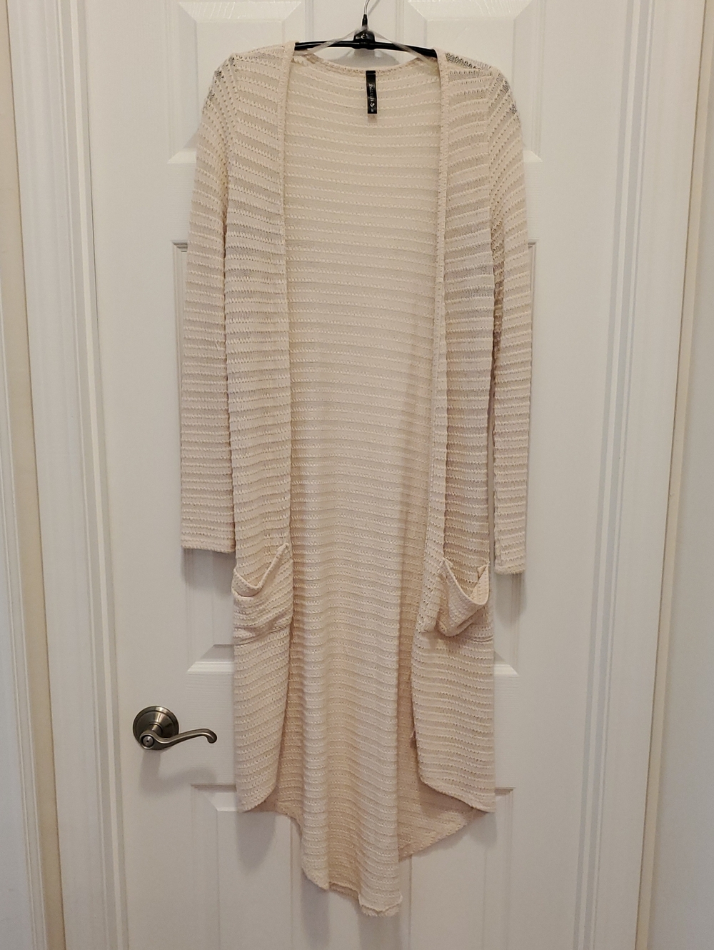 Ivory Open-Front Knit Duster Cardigan 🌻 Full Tilt Medium
